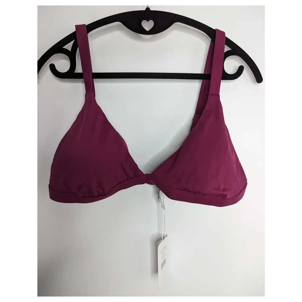 Andie Swim Bikini Top The Caicos Plum Red Size XL